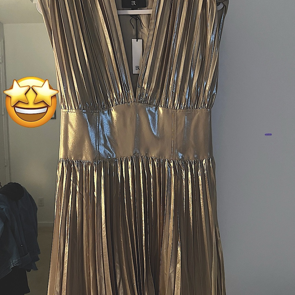Banana Republic Metallic Gold Dress